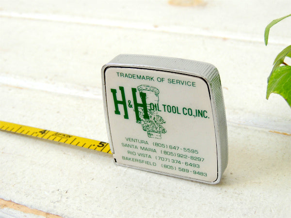 【H&H OIL TOOL】ヴィンテージ・メジャーテープ・巻尺・モーター系・ガレージ・工具