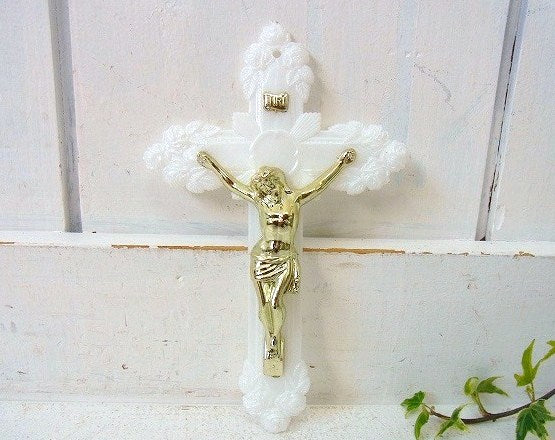 【crucifix】十字架・デッドストック・ヴィンテージ・キリスト・壁掛け/クロス/聖品 USA