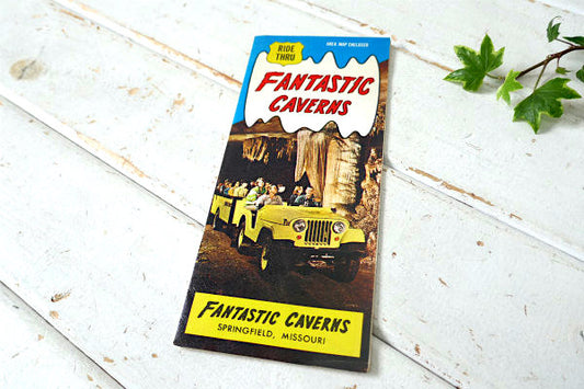 FAANTASTIC CAVERNS・観光パンフレット・印刷物・ヴィンテージ・地図・ルート66