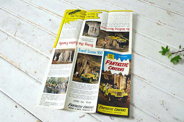 FAANTASTIC CAVERNS・観光パンフレット・印刷物・ヴィンテージ・地図・ルート66