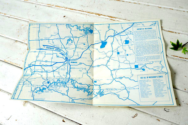 FAANTASTIC CAVERNS・観光パンフレット・印刷物・ヴィンテージ・地図・ルート66