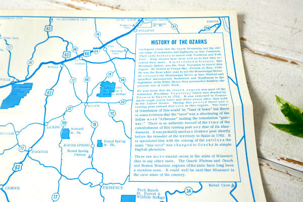 FAANTASTIC CAVERNS・観光パンフレット・印刷物・ヴィンテージ・地図・ルート66