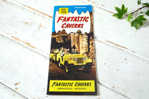 FAANTASTIC CAVERNS・観光パンフレット・印刷物・ヴィンテージ・地図・ルート66