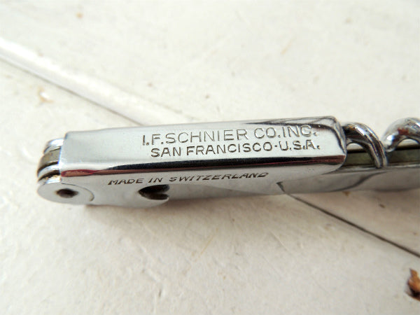 I.F.SCHNIER・スイス アドバタイジング・ヴィンテージ・ワイン・オープナー・栓抜き　キャンプ