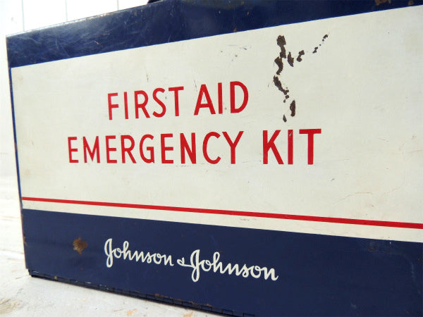 ジョンソン&ジョンソン　EMERGENCY・ファーストエイド・ヴィンテージ・救急箱・USA
