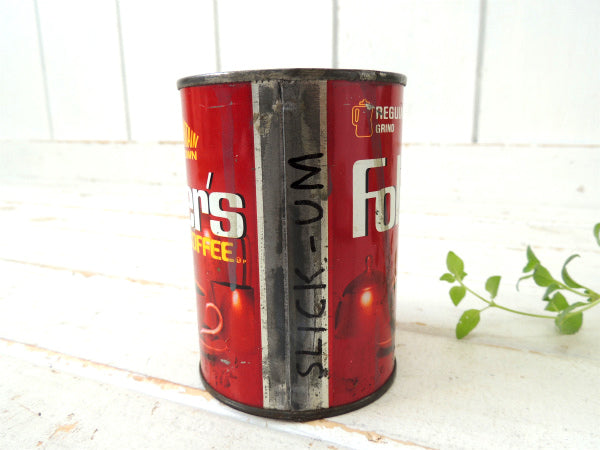 【フォルジャーズ・COFFEE】レッド・ヴィンテージ・コーヒー缶・USA・店内装飾店・キッチン雑貨