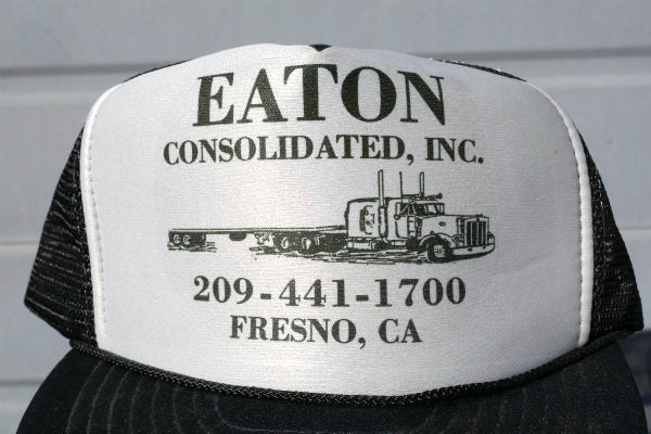 EATON カリフォルニア トレーラー グレー×ブラック メッシュキャップ トラッカーハット 古着