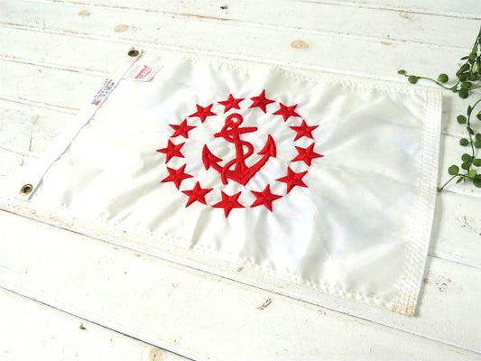 ヨット アンカー&13★・船舶 アメリカ合衆国・ビンテージ・ボートフラッグ・刺繍・アンカー・旗・マリン