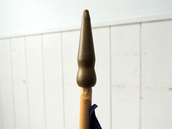 50★・星条旗・アメリカンフラッグ 木製ポール付き ヴィンテージ 旗 USA アメリカ合衆国・看板