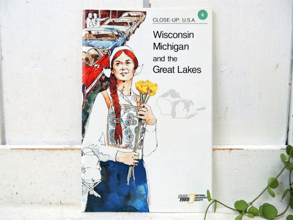 ナショナル ジオグラフィック アメリカ USA 五大湖・80s ヴィンテージ・マップ・地図