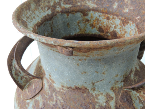 【シャビー&ジャンク】USA・アイアン製・アンティーク・ミルク缶・ミルク容器・カントリースタイル