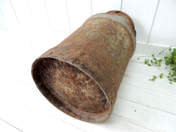 【シャビー&ジャンク】USA・アイアン製・アンティーク・ミルク缶・ミルク容器・カントリースタイル