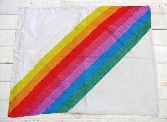 レインボーカラー・ヴィンテージ・USEDピロケース/枕カバー USA