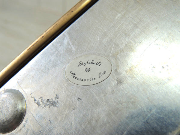 ミッドセンチュリー・ゴールドトーン・ヴィンテージ・ティッシュケース・ティッシュボックス USA