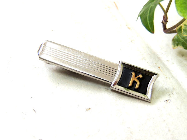 【HICKOK・USA】K・イニシャルモチーフ・タイピン・アンティーク&ヴィンテージ