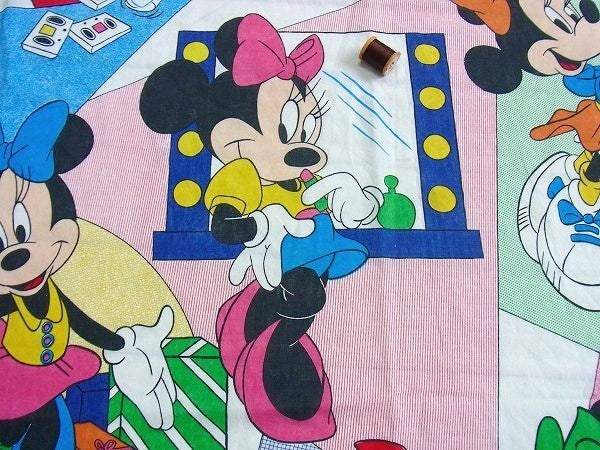 【ミニーマウス】ディズニー・ヴィンテージ・ユーズドシーツ(ボックスタイプ) USA