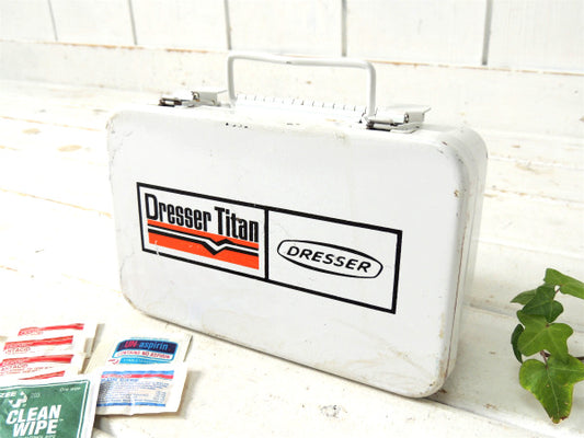 【Dresser Titan】オクラホマ州・メタル製・白色・ヴィンテージ・救急箱/ファーストエイド