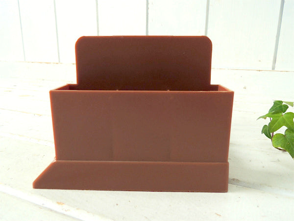 【SWL】ブラウンカラー・70's・ヴィンテージ・書類トレイ/卓上レタースタンド・ステーショナリー