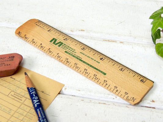 MURPHY CO インチ・木製・アドバタイジング・ヴィンテージ・定規 ルーラー 物さし USA