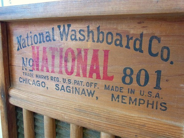【ナショナル】木製・ヴィンテージ・ウォッシュボード/洗濯板　USA