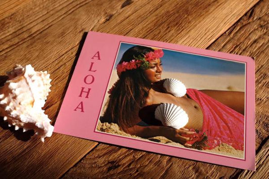 ハワイアンガール ヴィンテージ・ヌード写真・セクシーポーズ・ポストカード ハガキ・絵葉書・印刷物