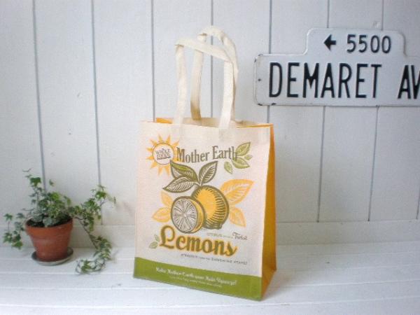 【WHOLE FOODS MARKET】ホールフーズ・マーケット・レモン柄エコバッグ