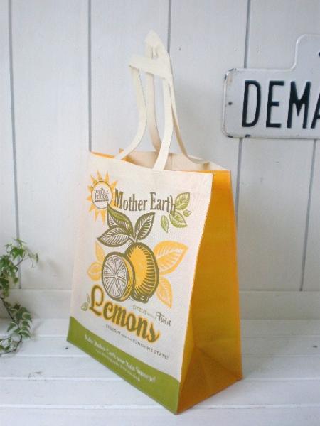 【WHOLE FOODS MARKET】ホールフーズ・マーケット・レモン柄エコバッグ