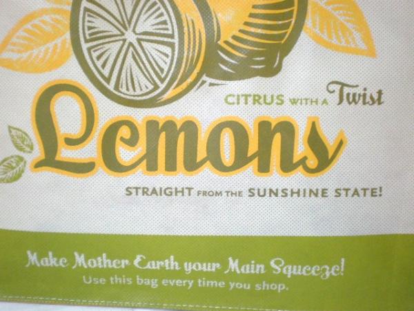 【WHOLE FOODS MARKET】ホールフーズ・マーケット・レモン柄エコバッグ