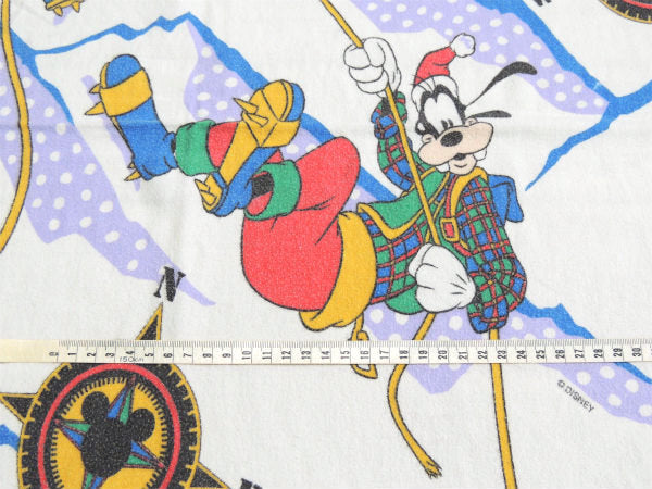 【ミッキーマウス&グーフィー】アイスクライミング柄・コットン・ユーズドシーツ(1/2)ディズニー