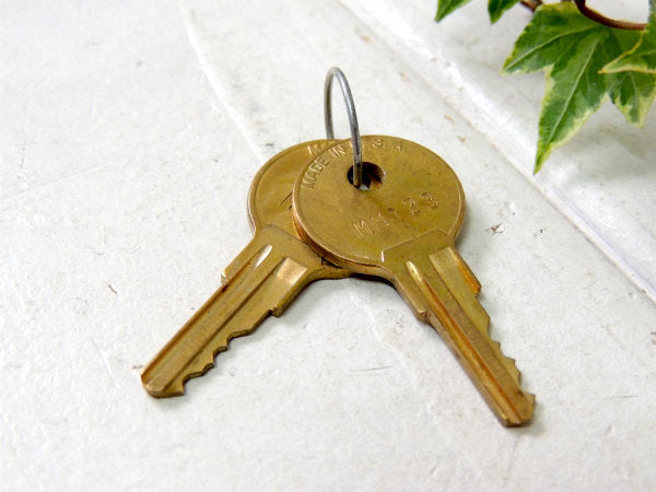 【NATIONAL KEY・ナショナル】2個・MM123・ヴィンテージ・鍵・キー・真鍮製・ロゴ