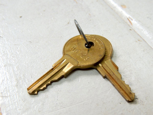 【NATIONAL KEY・ナショナル】2個・MM123・ヴィンテージ・鍵・キー・真鍮製・ロゴ