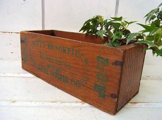 【Swift】木製・アンティーク・チーズボックス/木箱　USA