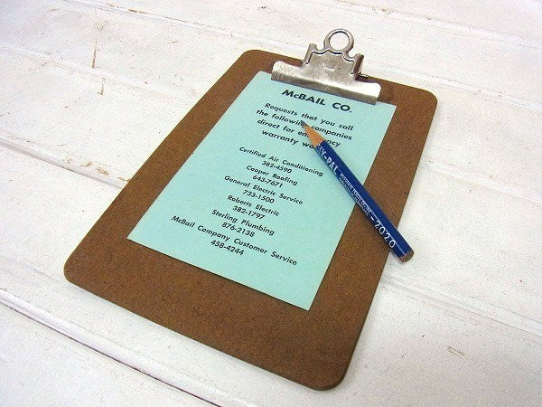 【A&W】小さなヴィンテージ・クリップボード/バインダー　USA