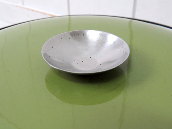 【キャサリンホルム】ロータス・ホワイト×グリーン・ホーロー製・ヴィンテージ・両手鍋32㎝/特大