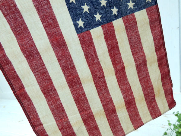 【アメリカンフラッグ・50州】USA星条旗・木製ポール付き・ヴィンテージ・旗・アメリカ合衆国・看板