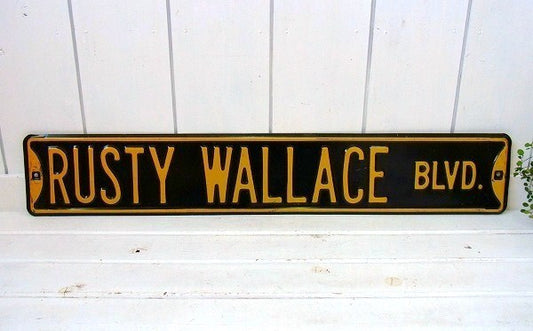 【RUSTY WALLACE】スチール製・ストリートサイン/看板　USA