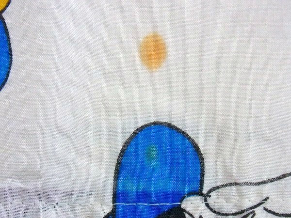 【ミッキー&フレンズ】アルファベット柄・ヴィンテージ・USEDフラットシーツ(1/2) USA