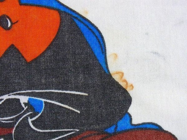 【ミッキー&フレンズ】アルファベット柄・ヴィンテージ・USEDフラットシーツ(1/2) USA