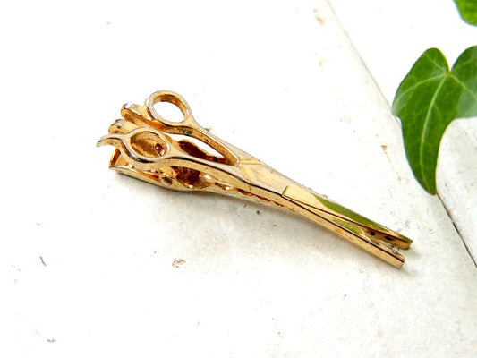 【BARBER&ヘアサロン】散髪用はさみ・シザーモチーフ・ヴィンテージ・タイピン・タイバー