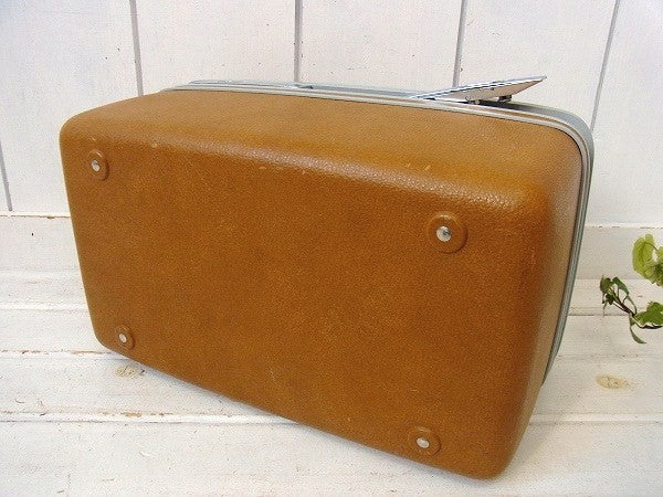 【Samsonite×Sears】サムソナイト・黄土色・ヴィンテージ・メイクボックス/コスメボックス