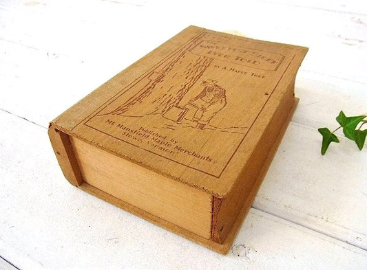 【ブック型・宝箱】アンティーク・シークレットボックス/木箱/小物入れ　USA