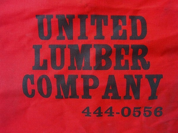 UNITED LUMBER COMPAN トラック 牽引車トレーラー アメリカ レッド 看板 布製 ヴィンテージ フラッグ サイン 旗 USA