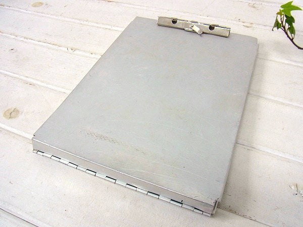 【SAUNDERS】アルミ製・書類ケース付き・ヴィンテージ・バインダー/クリップボード USA
