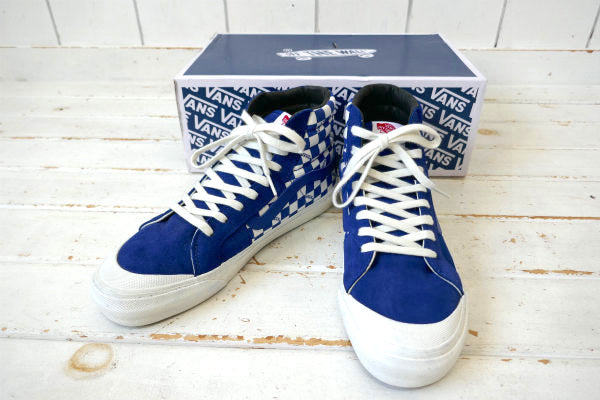 Vans バンズ Vault OG STYLE  ブルー チェッカーボード スニーカー USA