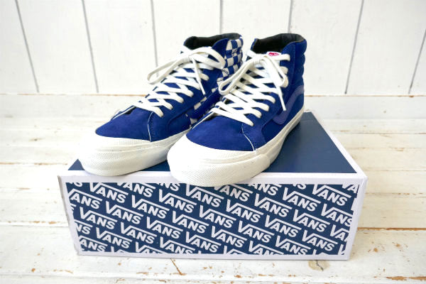 Vans バンズ Vault OG STYLE  ブルー チェッカーボード スニーカー USA