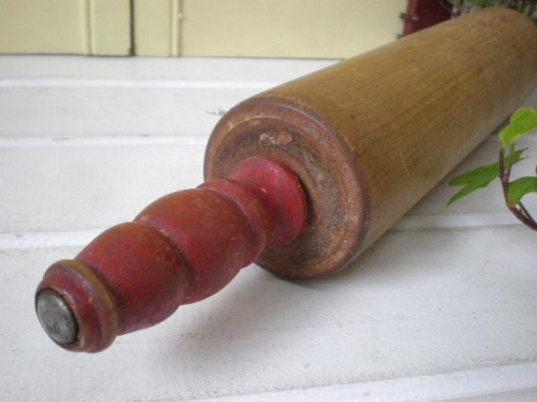 USA　木製・回転式アンティーク・ローリングピン/めん棒