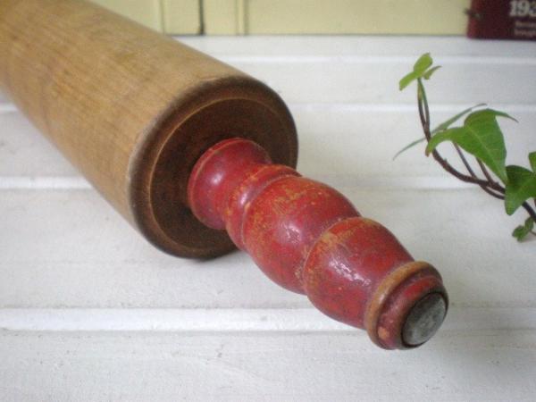USA　木製・回転式アンティーク・ローリングピン/めん棒