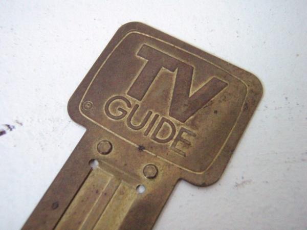 【TV・GUIDE・テレビガイド】真鍮製・アドバタイジング・ヴィンテージ・ブックマーカー(しおり)