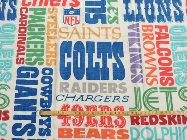 【NFL】アメリカンフットボール・チーム名柄・ユーズドシーツ(フラットタイプ)