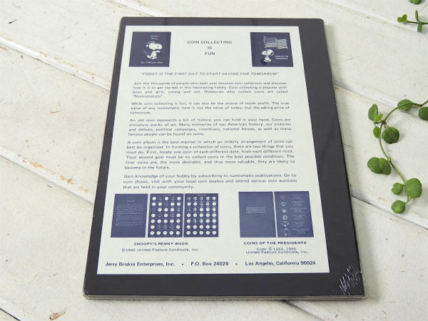 【SNOOPY】スヌーピー・1965年製・デッドストック・ヴィンテージ・コインコレクション本